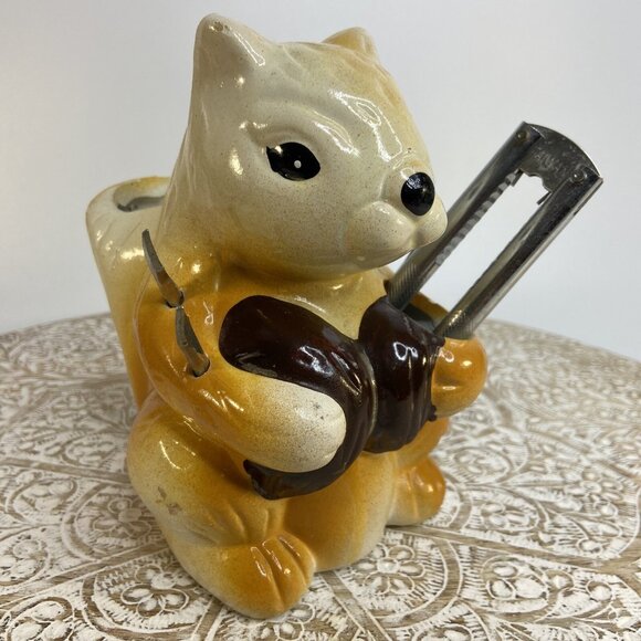 Vintage Squirrel Nut Cracker Tool Holder 1 Cracker 4 Picks No Hammer Japan - Picture 1 of 12